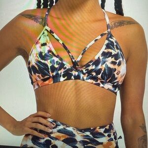 Multicolor Strappy Bikini Top